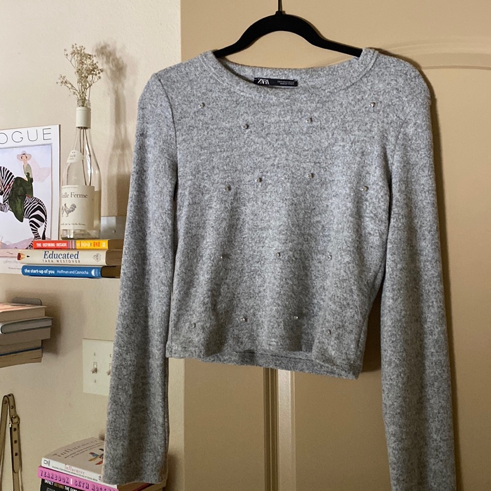 Zara jeweled sweater